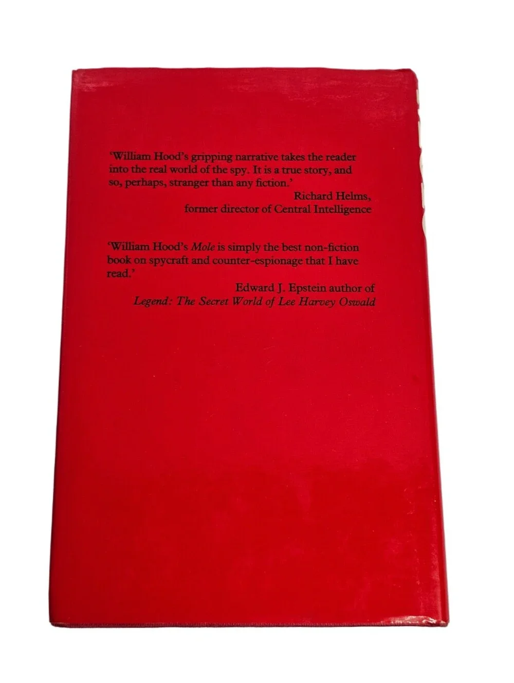 MOLE True Story First Russian Spy Recruited by CIA William Hood 1982 HC DJ Book